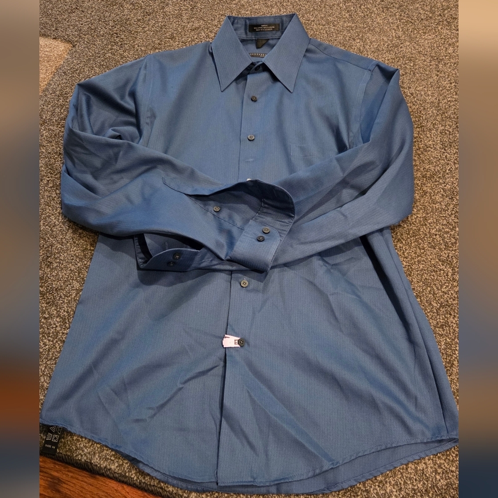 Geoffrey Beene Men's Dress Shirt Sateen 15 34/35